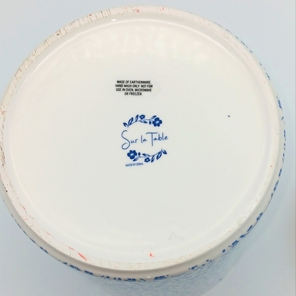 Sur la Table Earthenware Canister cream and blue floral - Picture 7 of 7